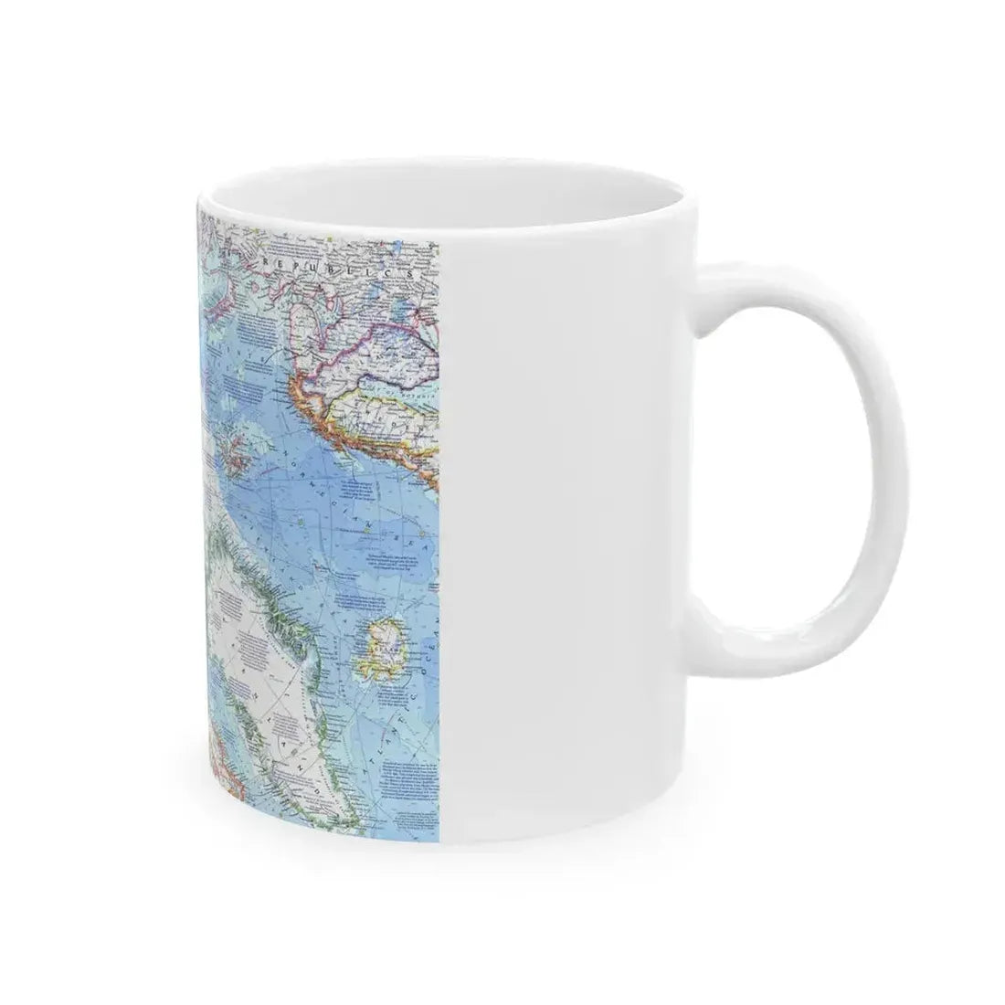 Arctic Ocean (1971) (Map) White Coffee Mug - Go Mug Yourself