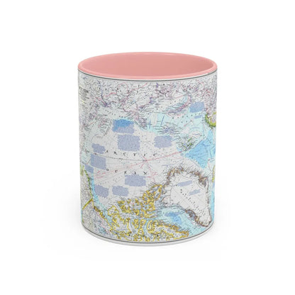 Arctic Ocean (1983) (Map) Accent Coffee Mug-11oz-Pink-Go Mug Yourself