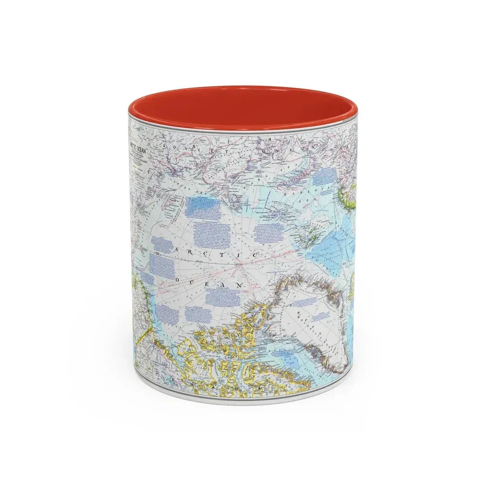 Arctic Ocean (1983) (Map) Accent Coffee Mug 11oz Red - Go Mug Yourself