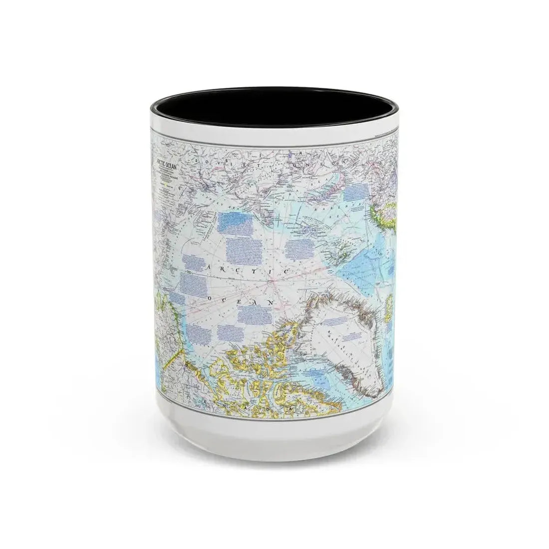 Arctic Ocean (1983) (Map) Accent Coffee Mug 15oz Black - Go Mug Yourself