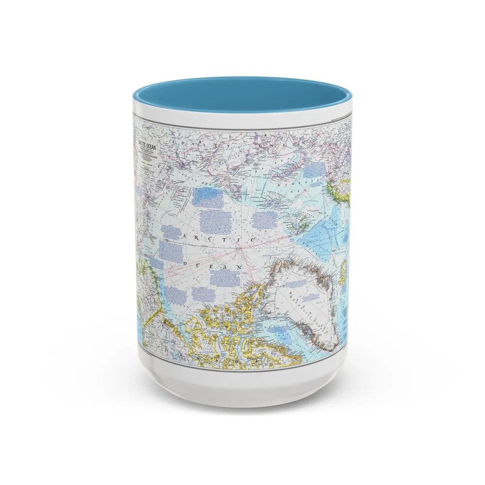 Arctic Ocean (1983) (Map) Accent Coffee Mug-15oz-Light Blue-Go Mug Yourself