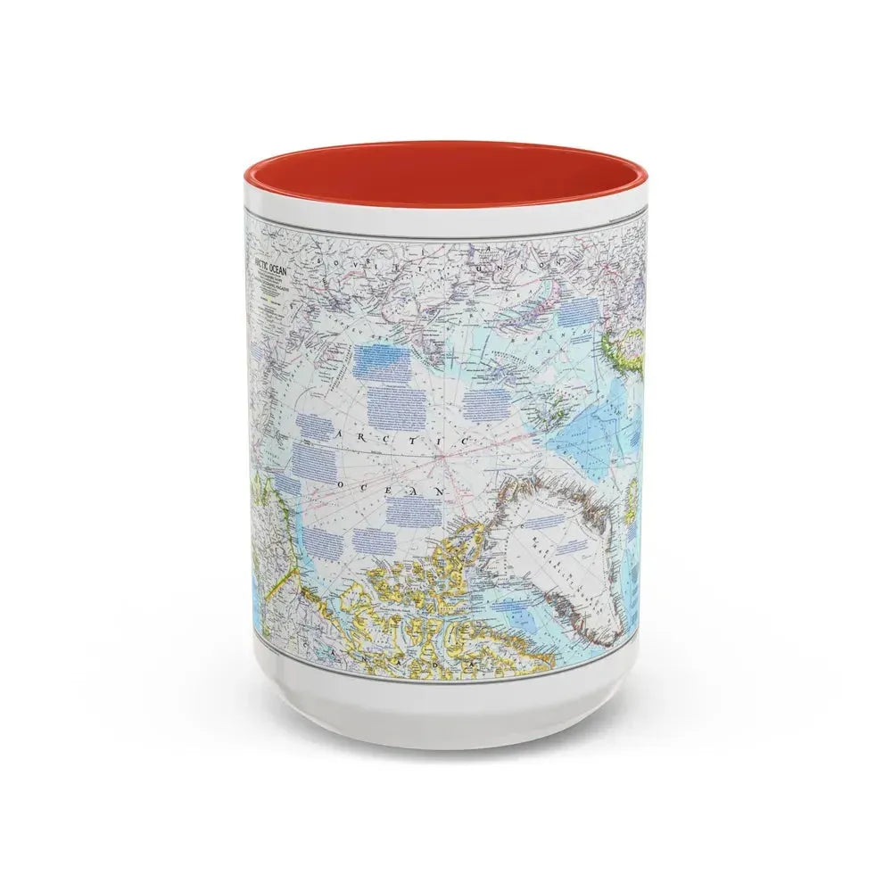 Arctic Ocean (1983) (Map) Accent Coffee Mug 15oz Red - Go Mug Yourself