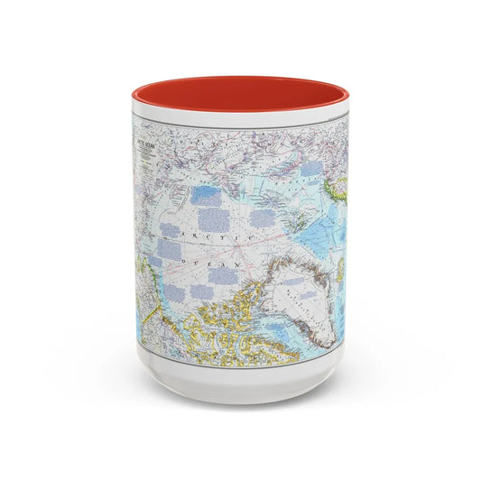 Arctic Ocean (1983) (Map) Accent Coffee Mug-15oz-Red-Go Mug Yourself