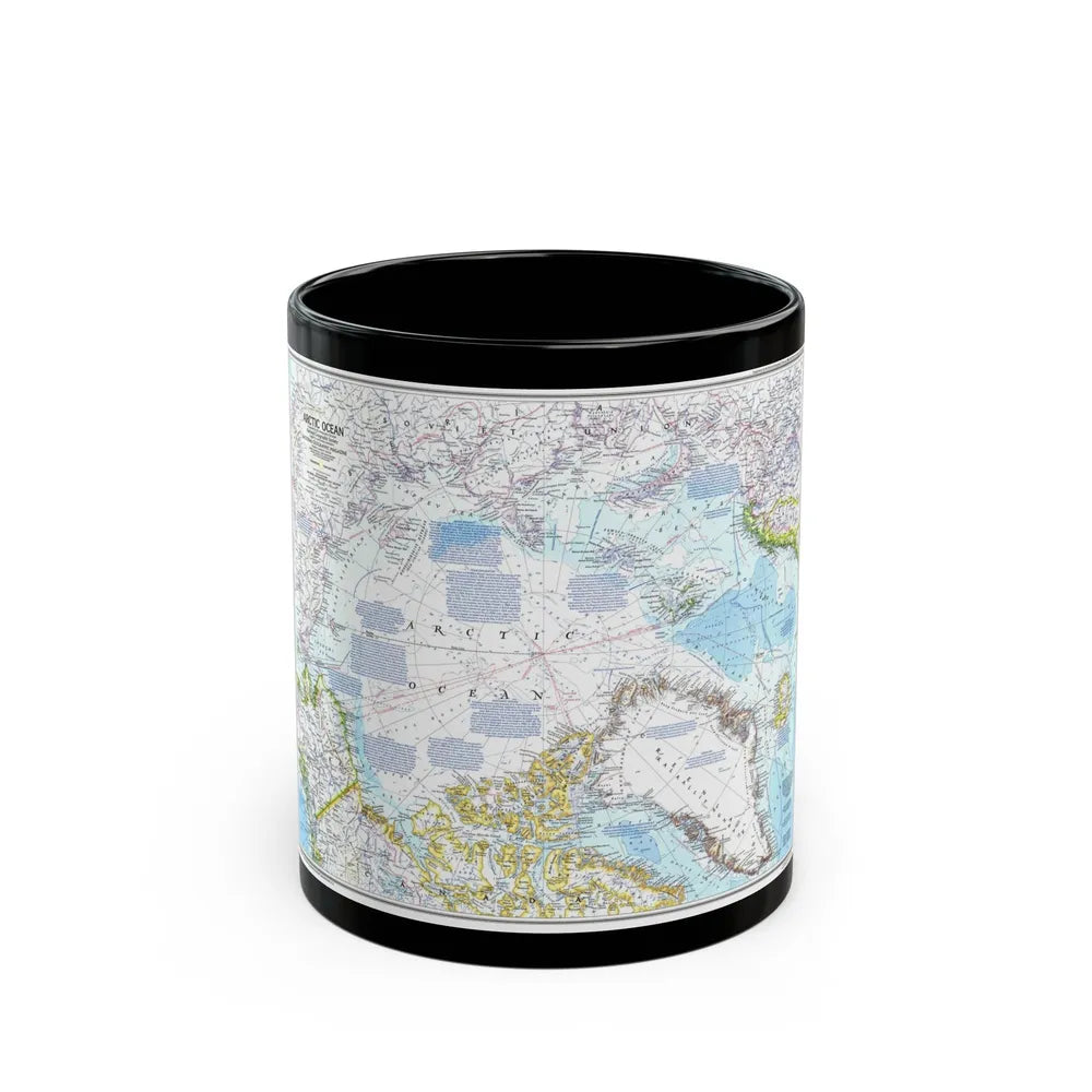 Arctic Ocean (1983) (Map) Black Coffee Mug-11oz-Go Mug Yourself