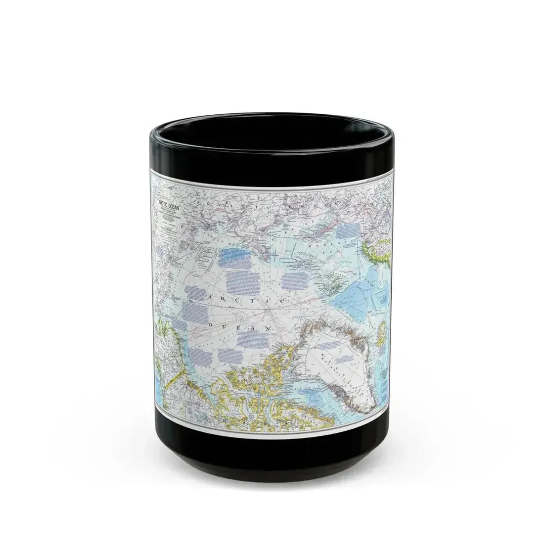 Arctic Ocean (1983) (Map) Black Coffee Mug 15oz - Go Mug Yourself