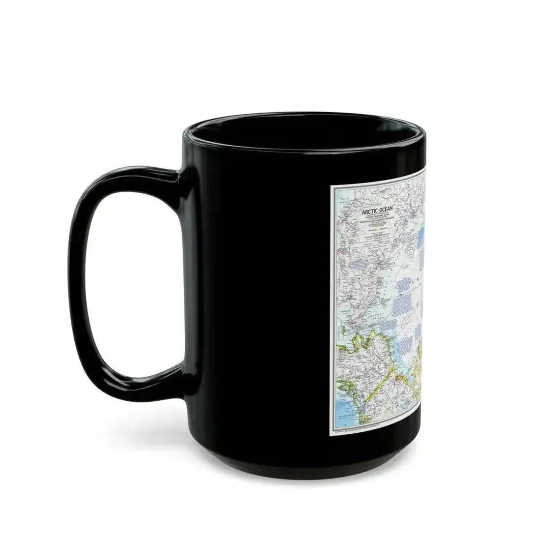 Arctic Ocean (1983) (Map) Black Coffee Mug - Go Mug Yourself