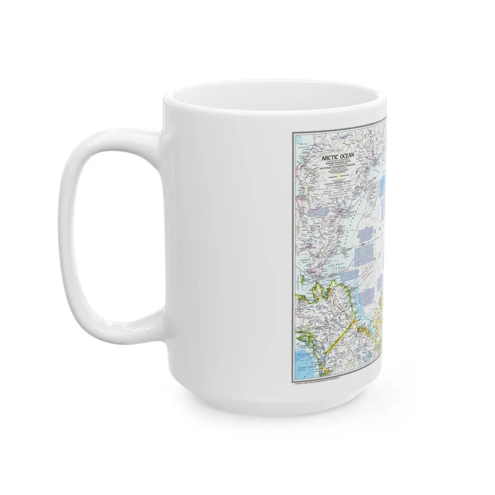 Arctic Ocean (1983) (Map) White Coffee Mug-Go Mug Yourself