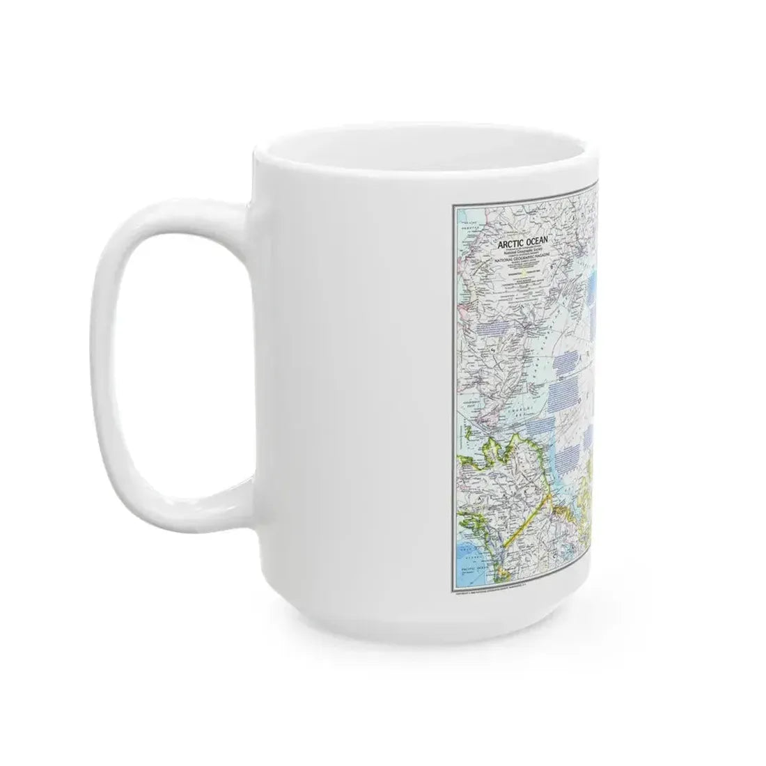 Arctic Ocean (1983) (Map) White Coffee Mug - Go Mug Yourself
