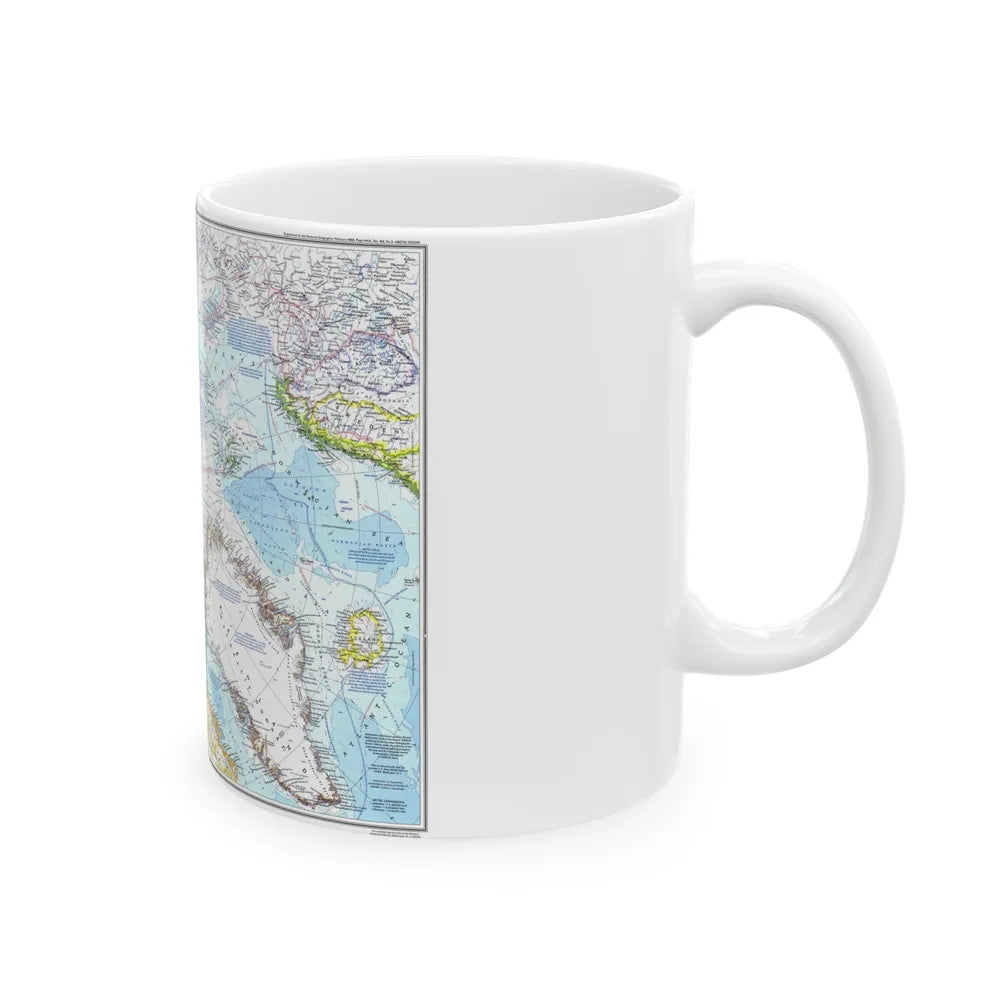 Arctic Ocean (1983) (Map) White Coffee Mug-Go Mug Yourself