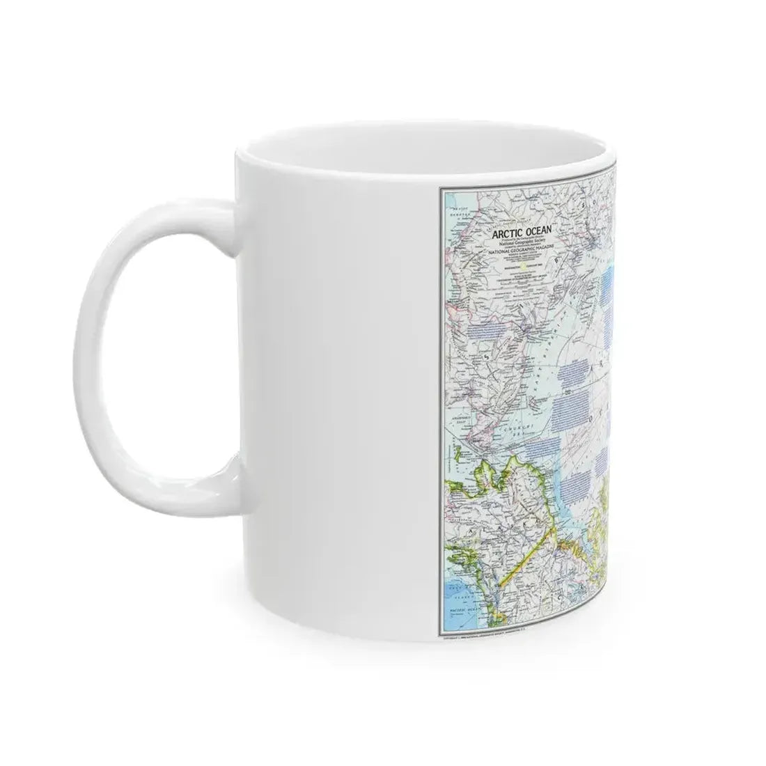 Arctic Ocean (1983) (Map) White Coffee Mug - Go Mug Yourself