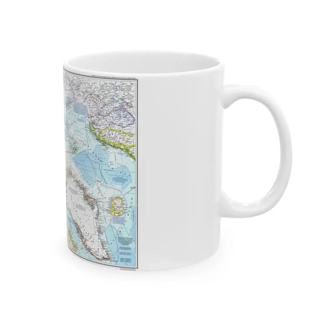 Arctic Ocean (1983) (Map) White Coffee Mug - Go Mug Yourself