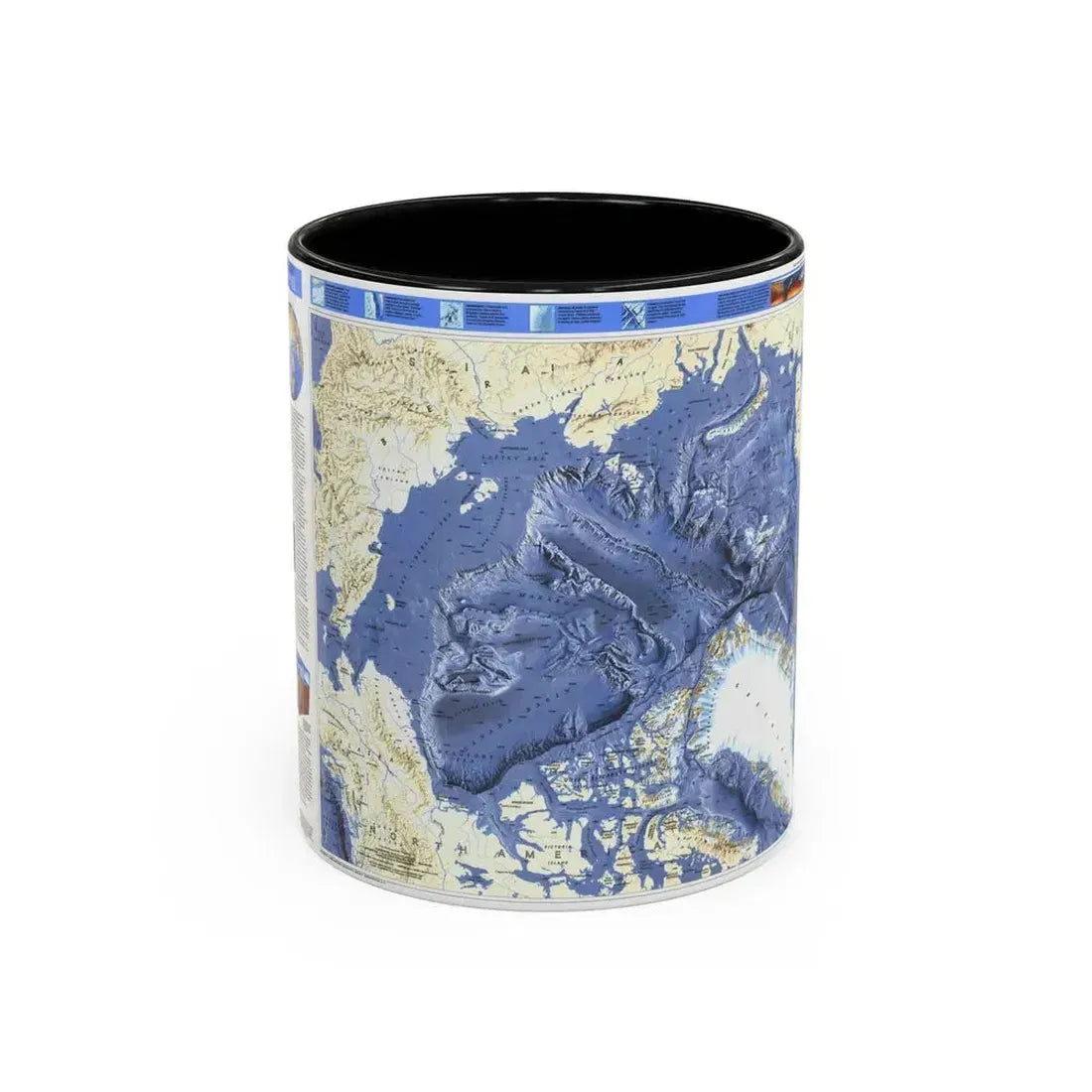 Arctic Ocean (1990) (Map) Accent Coffee Mug 11oz Black - Go Mug Yourself