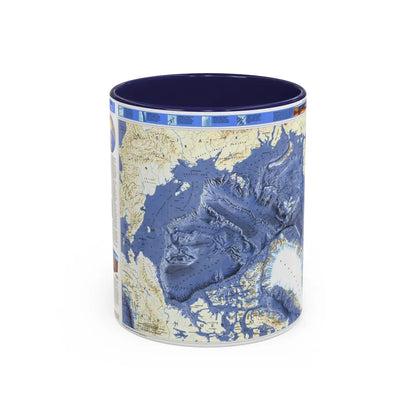 Arctic Ocean (1990) (Map) Accent Coffee Mug-11oz-Navy-Go Mug Yourself