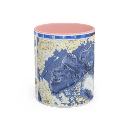 Arctic Ocean (1990) (Map) Accent Coffee Mug-11oz-Pink-Go Mug Yourself