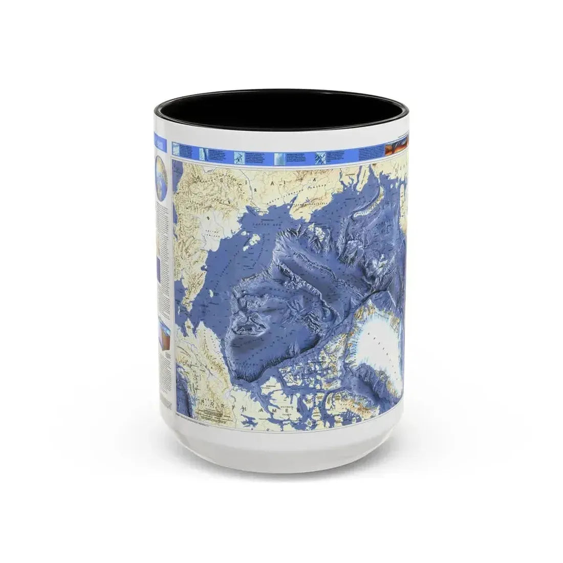 Arctic Ocean (1990) (Map) Accent Coffee Mug 15oz Black - Go Mug Yourself