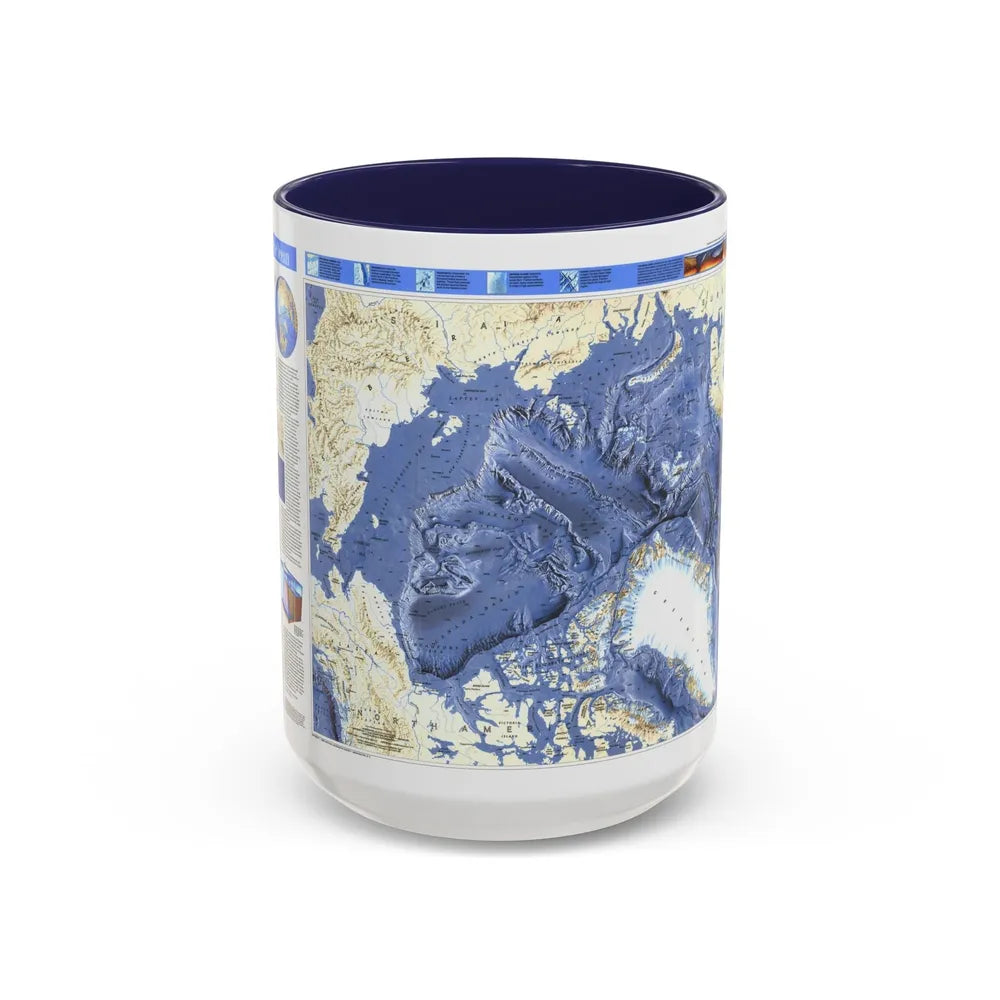 Arctic Ocean (1990) (Map) Accent Coffee Mug-15oz-Navy-Go Mug Yourself