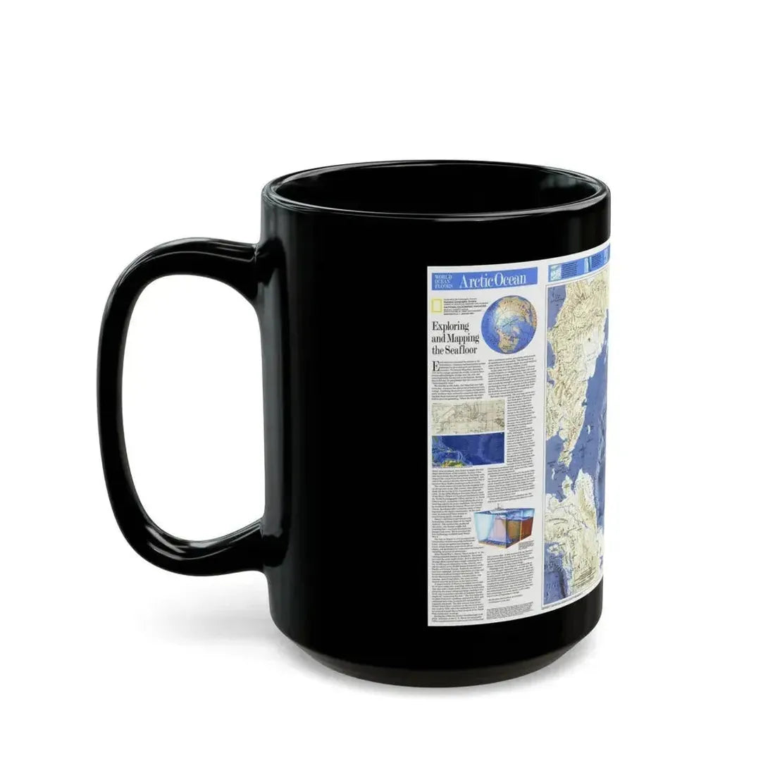 Arctic Ocean (1990) (Map) Black Coffee Mug - Go Mug Yourself