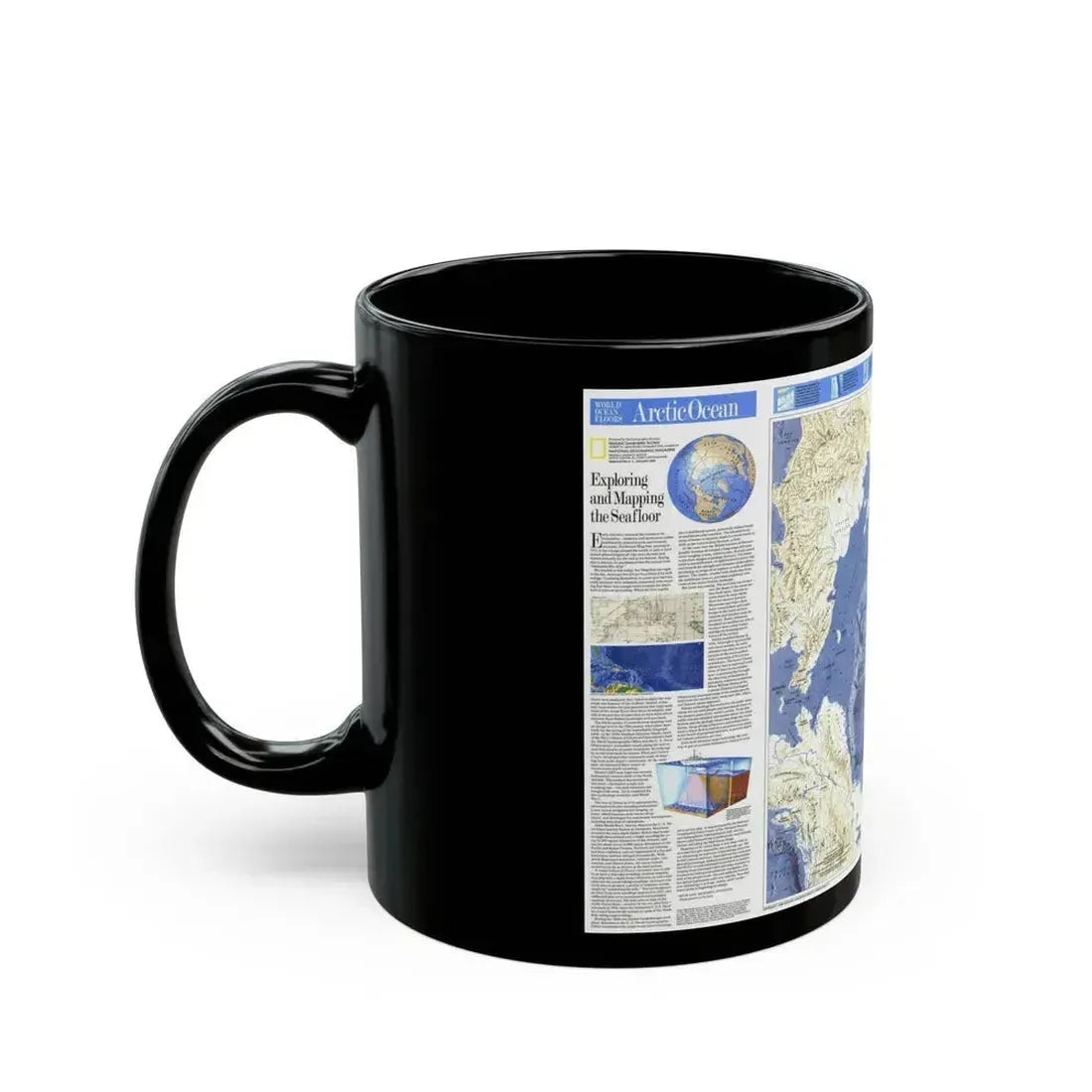 Arctic Ocean (1990) (Map) Black Coffee Mug - Go Mug Yourself