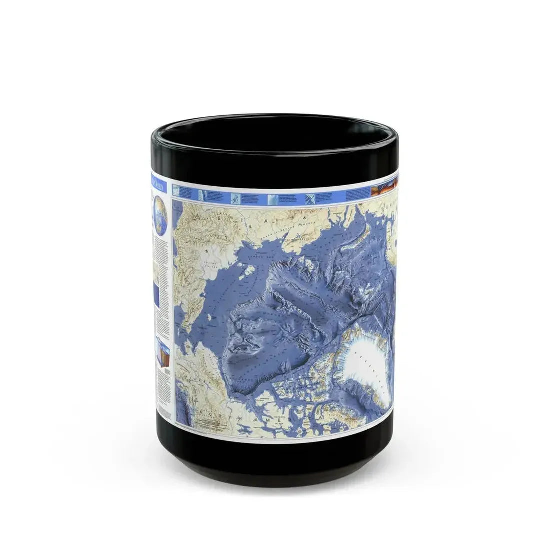 Arctic Ocean (1990) (Map) Black Coffee Mug - Go Mug Yourself