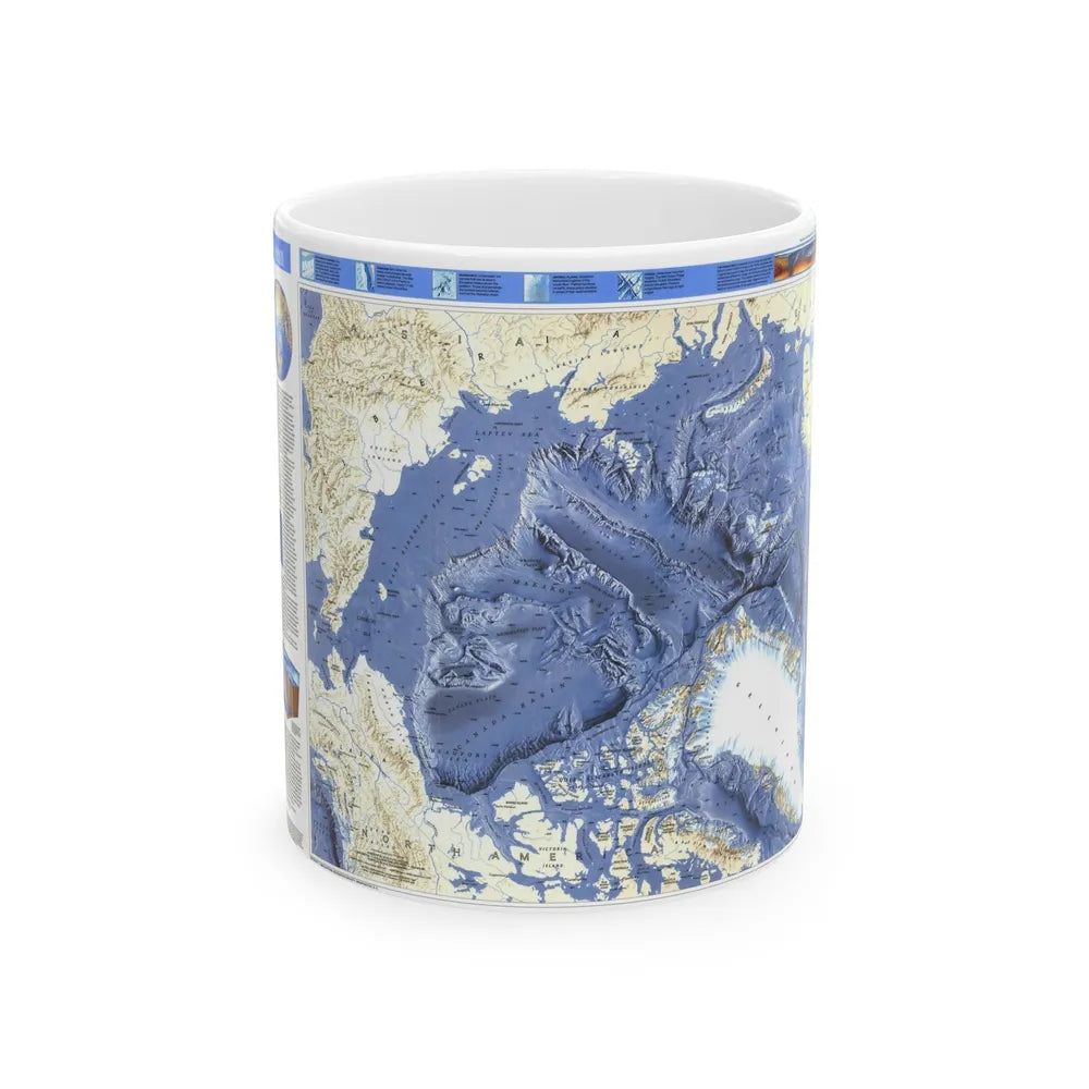 Arctic Ocean (1990) (Map) White Coffee Mug-11oz-Go Mug Yourself