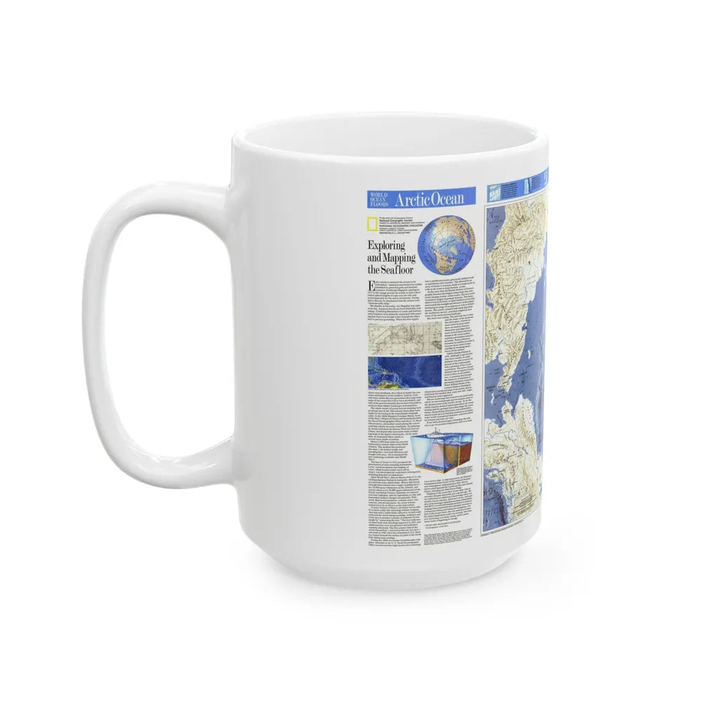 Arctic Ocean (1990) (Map) White Coffee Mug-Go Mug Yourself