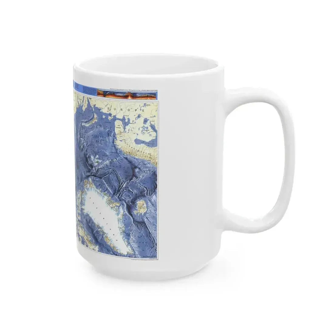 Arctic Ocean (1990) (Map) White Coffee Mug - Go Mug Yourself