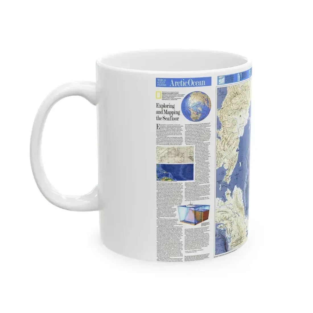 Arctic Ocean (1990) (Map) White Coffee Mug - Go Mug Yourself