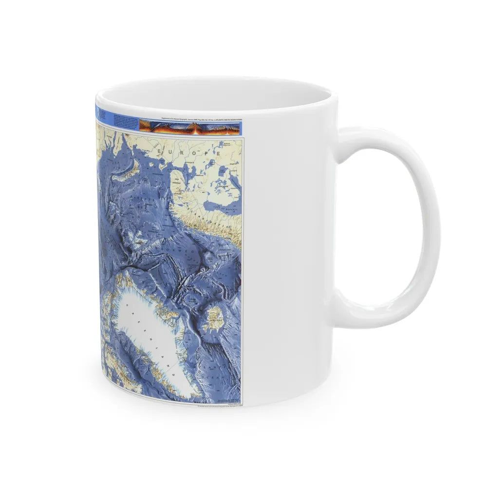 Arctic Ocean (1990) (Map) White Coffee Mug-Go Mug Yourself