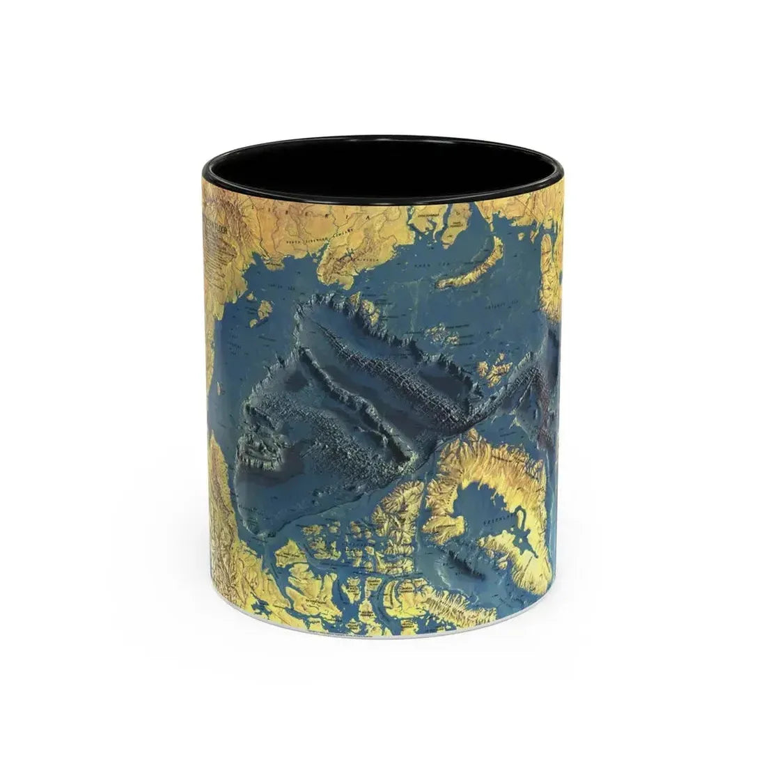 Arctic Ocean Floor (1971) (Map) Accent Coffee Mug 11oz Black - Go Mug Yourself