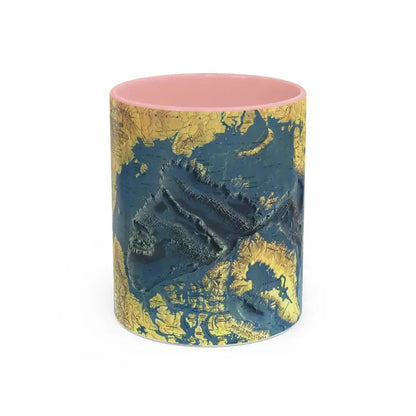 Arctic Ocean Floor (1971) (Map) Accent Coffee Mug 11oz Pink - Go Mug Yourself