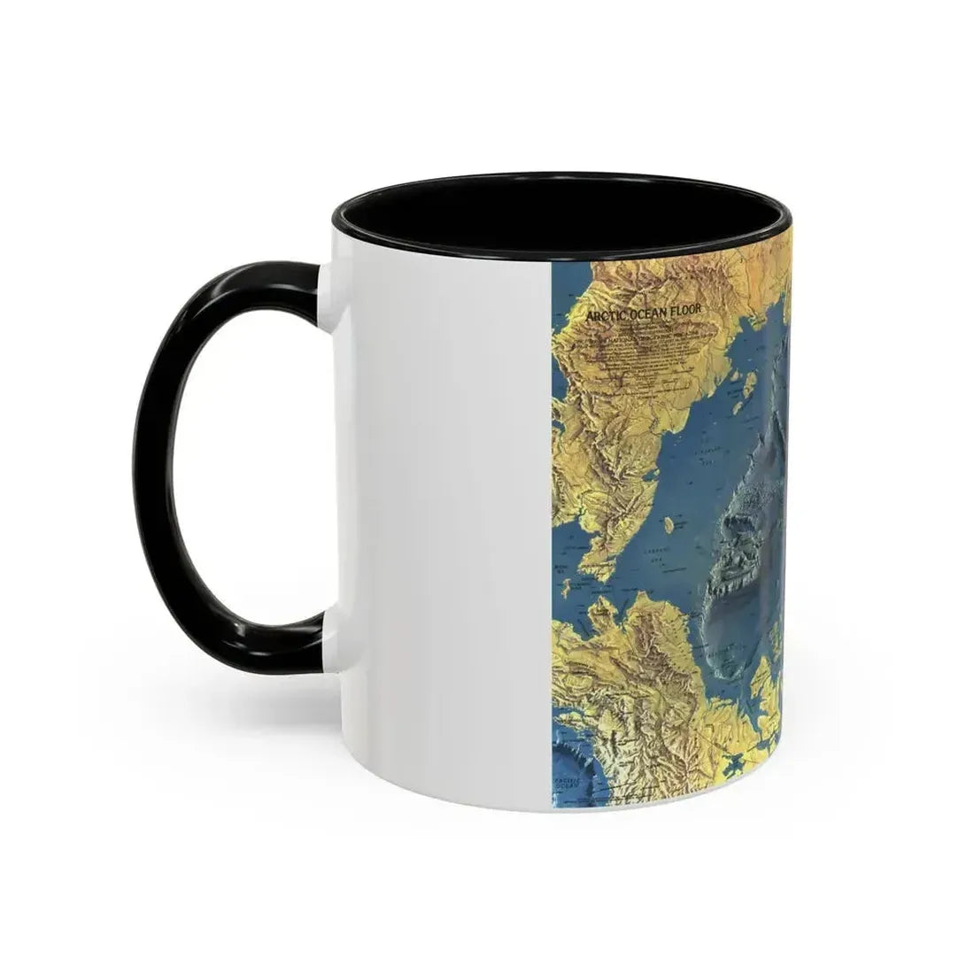 Arctic Ocean Floor (1971) (Map) Accent Coffee Mug - Go Mug Yourself