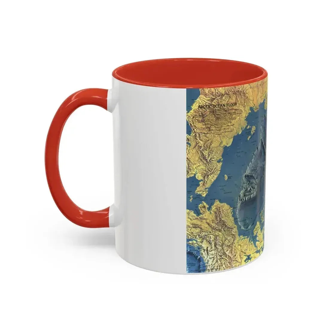 Arctic Ocean Floor (1971) (Map) Accent Coffee Mug - Go Mug Yourself