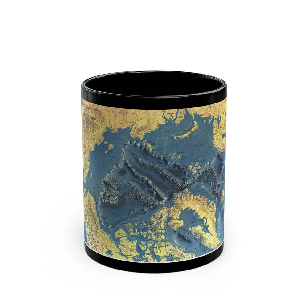 Arctic Ocean Floor (1971) (Map) Black Coffee Mug-11oz-Go Mug Yourself