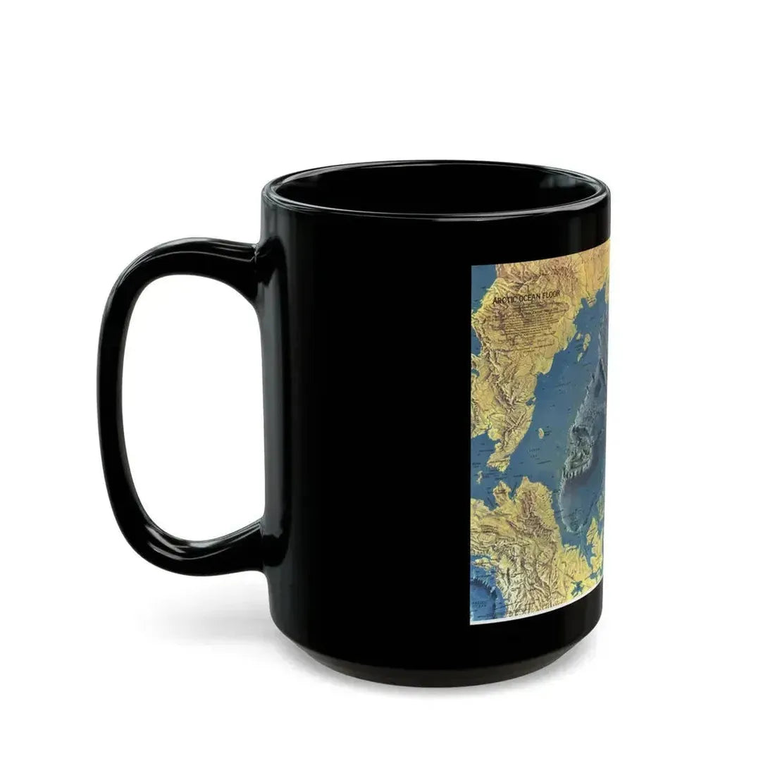 Arctic Ocean Floor (1971) (Map) Black Coffee Mug - Go Mug Yourself