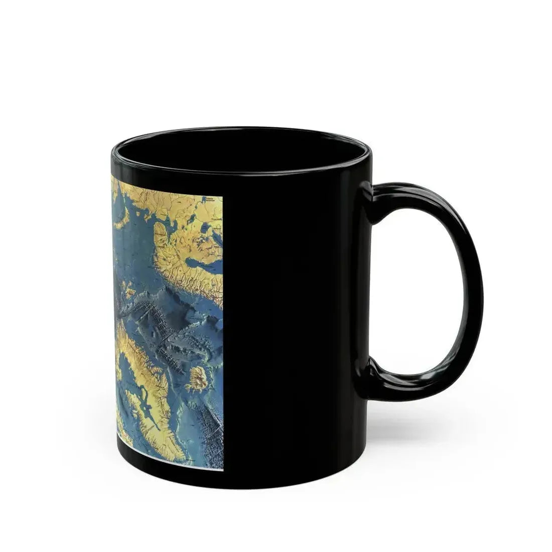 Arctic Ocean Floor (1971) (Map) Black Coffee Mug - Go Mug Yourself