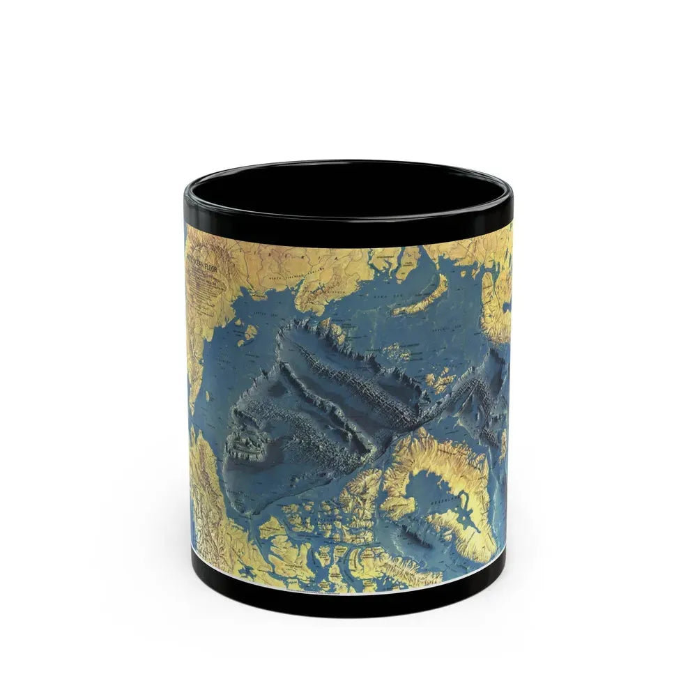Arctic Ocean Floor (1971) (Map) Black Coffee Mug - Go Mug Yourself