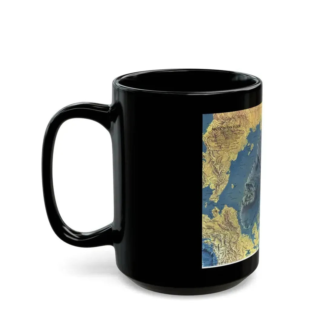 Arctic Ocean Floor (1971) (Map) Black Coffee Mug - Go Mug Yourself