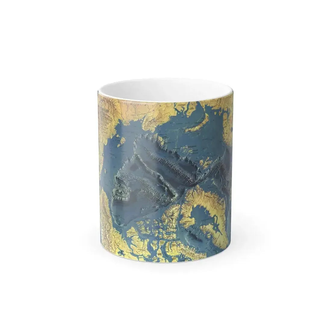 Arctic Ocean Floor (1971) (Map) Color Changing Mug 11oz - Go Mug Yourself