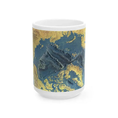 Arctic Ocean Floor (1971) (Map) White Coffee Mug 15oz - Go Mug Yourself