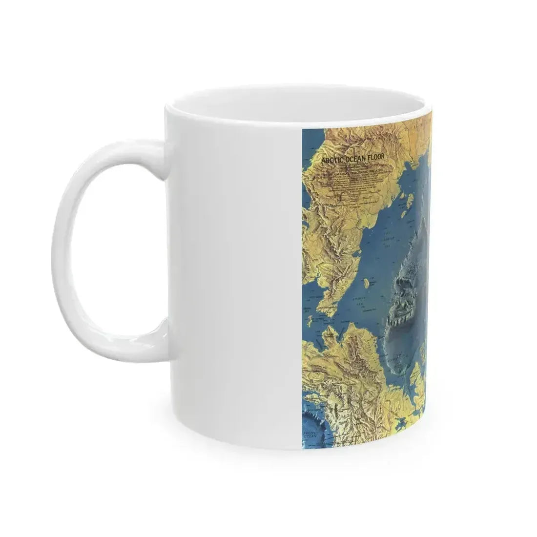 Arctic Ocean Floor (1971) (Map) White Coffee Mug - Go Mug Yourself