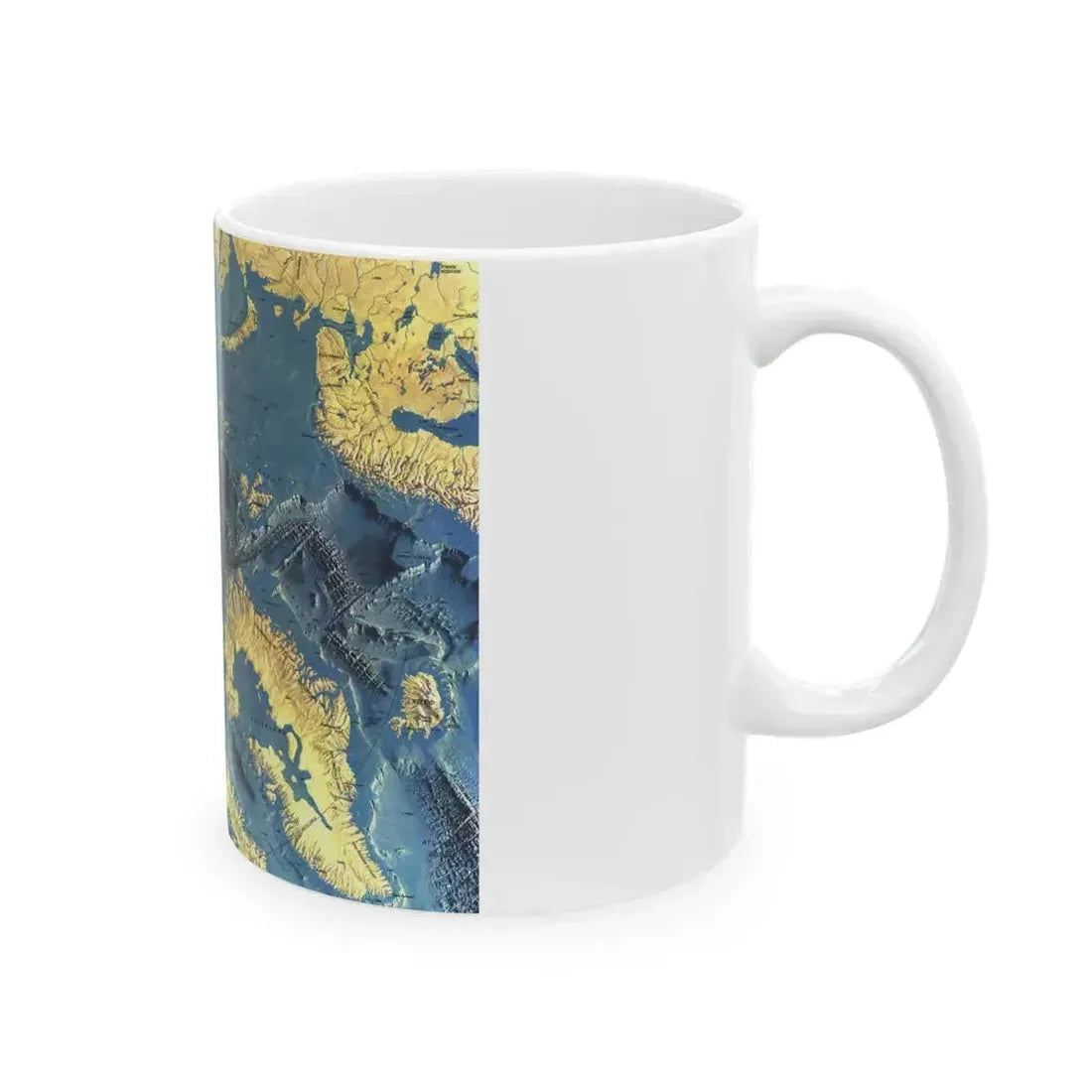Arctic Ocean Floor (1971) (Map) White Coffee Mug - Go Mug Yourself