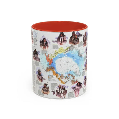 Arctic - Peoples of the (1983) (Map) Accent Coffee Mug 11oz Red - Go Mug Yourself