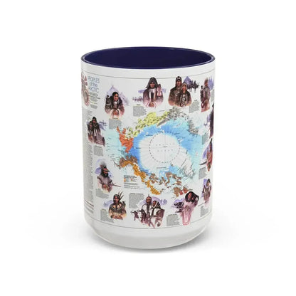 Arctic - Peoples of the (1983) (Map) Accent Coffee Mug 15oz Navy - Go Mug Yourself