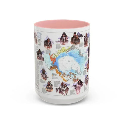 Arctic - Peoples of the (1983) (Map) Accent Coffee Mug 15oz Pink - Go Mug Yourself