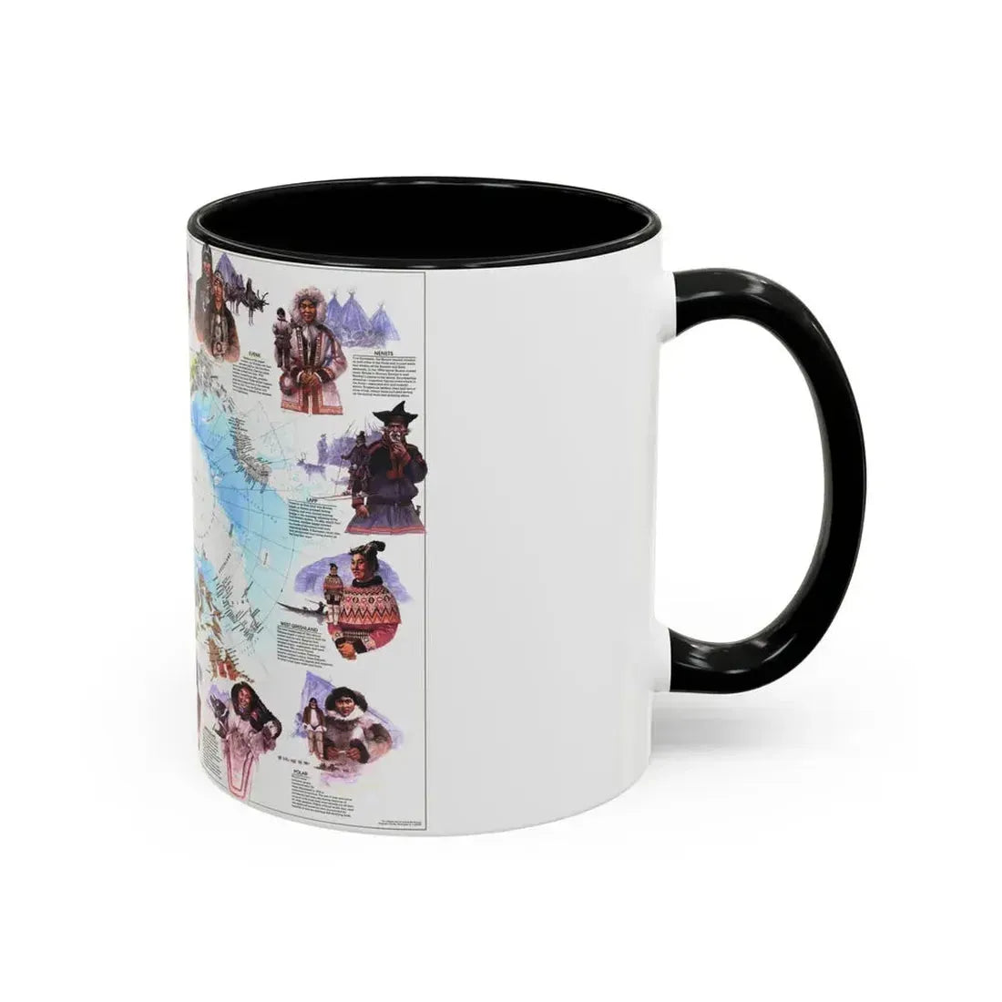 Arctic - Peoples of the (1983) (Map) Accent Coffee Mug - Go Mug Yourself