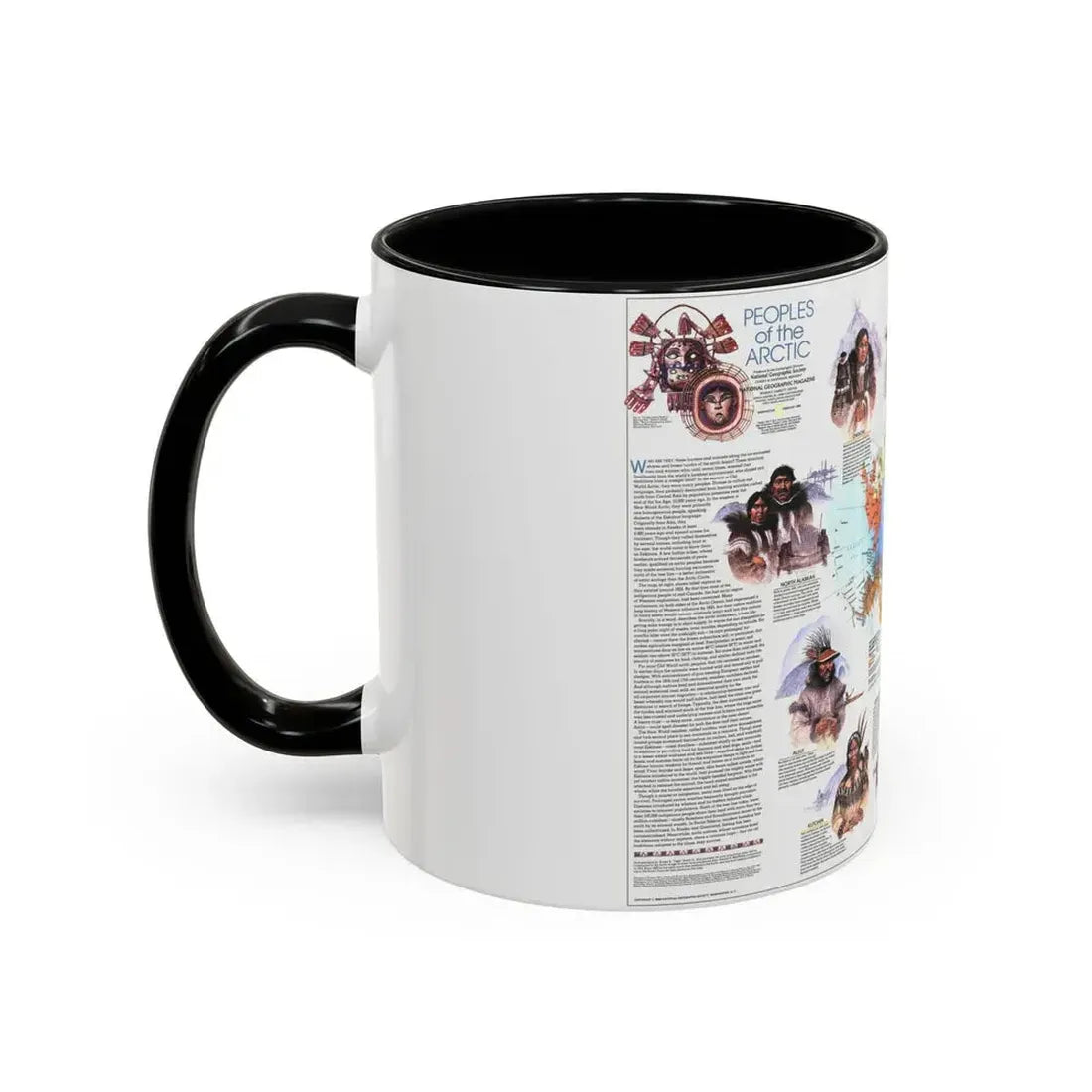 Arctic - Peoples of the (1983) (Map) Accent Coffee Mug - Go Mug Yourself