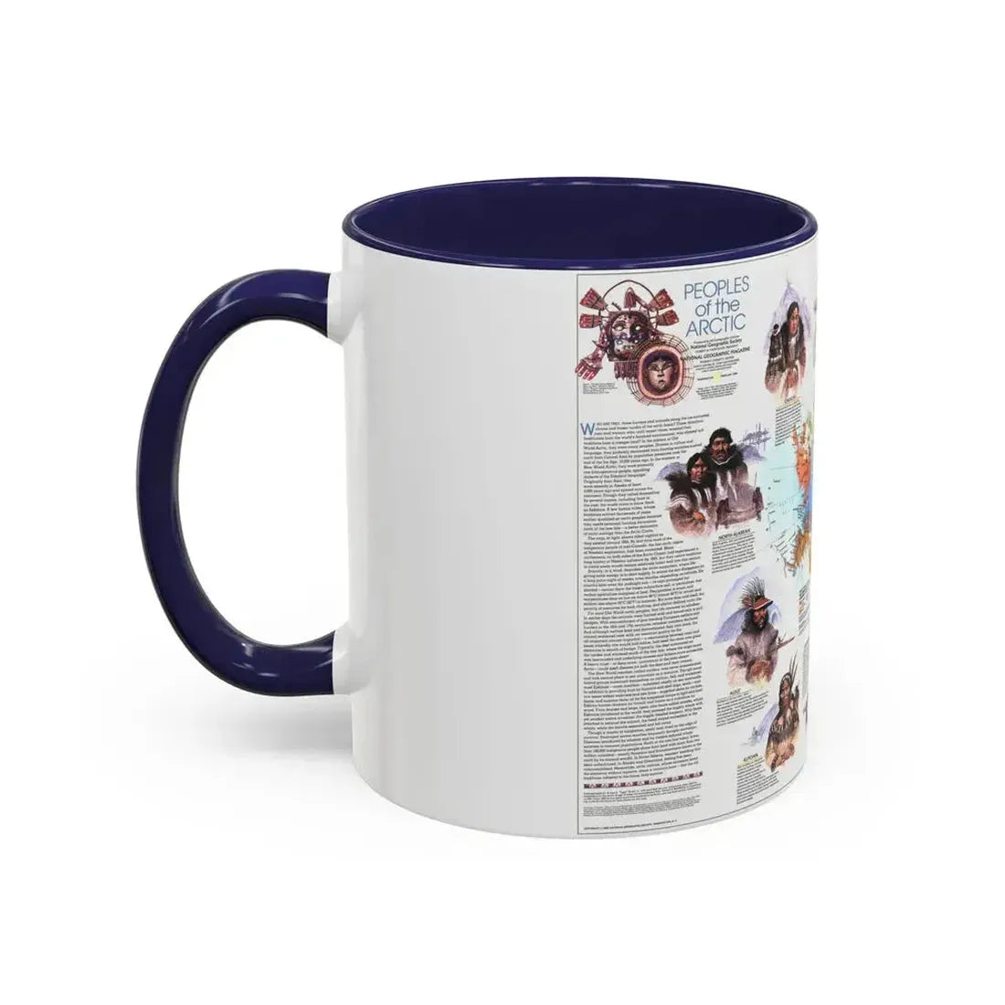 Arctic - Peoples of the (1983) (Map) Accent Coffee Mug - Go Mug Yourself