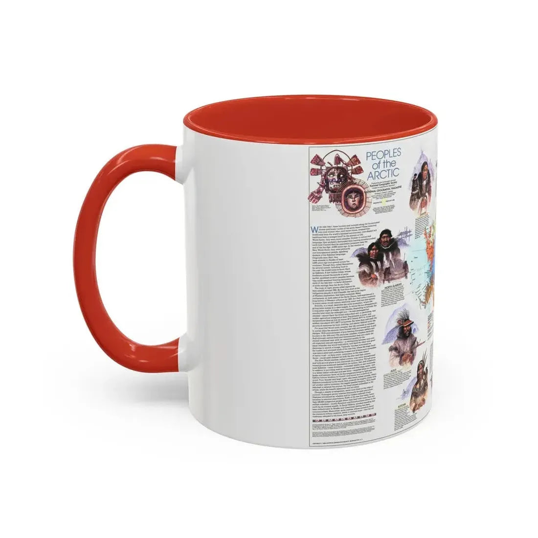Arctic - Peoples of the (1983) (Map) Accent Coffee Mug - Go Mug Yourself