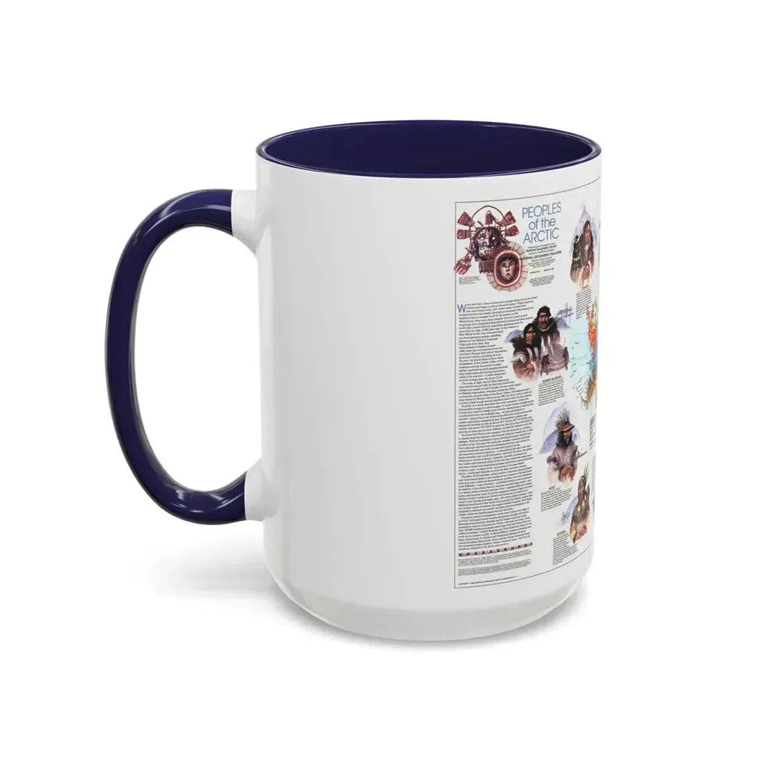 Arctic - Peoples of the (1983) (Map) Accent Coffee Mug - Go Mug Yourself