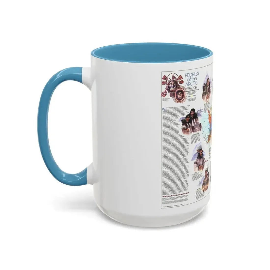 Arctic - Peoples of the (1983) (Map) Accent Coffee Mug - Go Mug Yourself